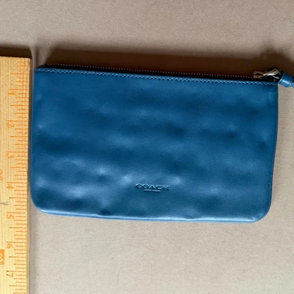 Coach Blue and Red Bazooka Wristlet Clutch - Picture 3 of 4